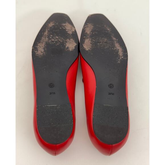 THE ROW Minimal Red Loafer Size 37.5 COA - Picture 5 of 9